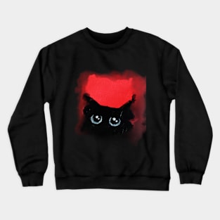 Acrylic cat Crewneck Sweatshirt